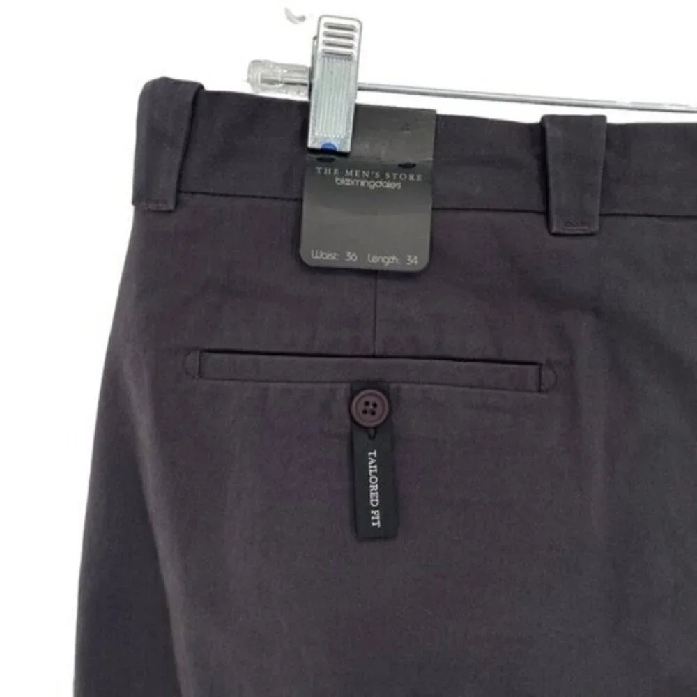 Bloomingdales Mens Cotton Tailored Fit Khaki Chino Pants New